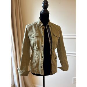 Rag & Bone Military Style Women's Army Green Fitted Fall Jacket Size 2